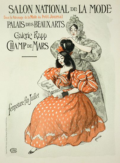 Reproduction of a poster advertising the 'Salon National de la Mode', Rapp Gallery, Paris de Roedel