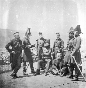 Lieutenant General Sir George Brown G.C.B and officers of his staff, c.1855