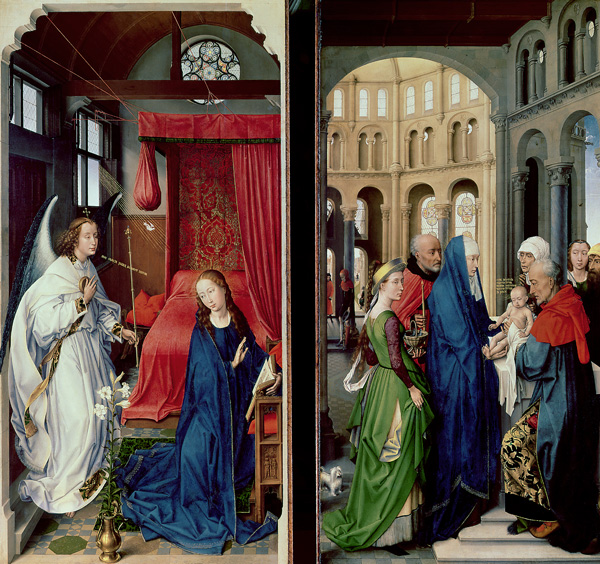 The Annunciation and the Presentation in the Temple de Rogier van der Weyden