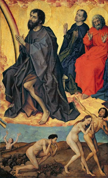 The Damned on their way to Hell and the Heavenly realm of Saints, from the Last Judgement de Rogier van der Weyden