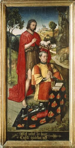 Left panel, from the main altar polyptych, depicting Michel de Changy de Rogier van der Weyden