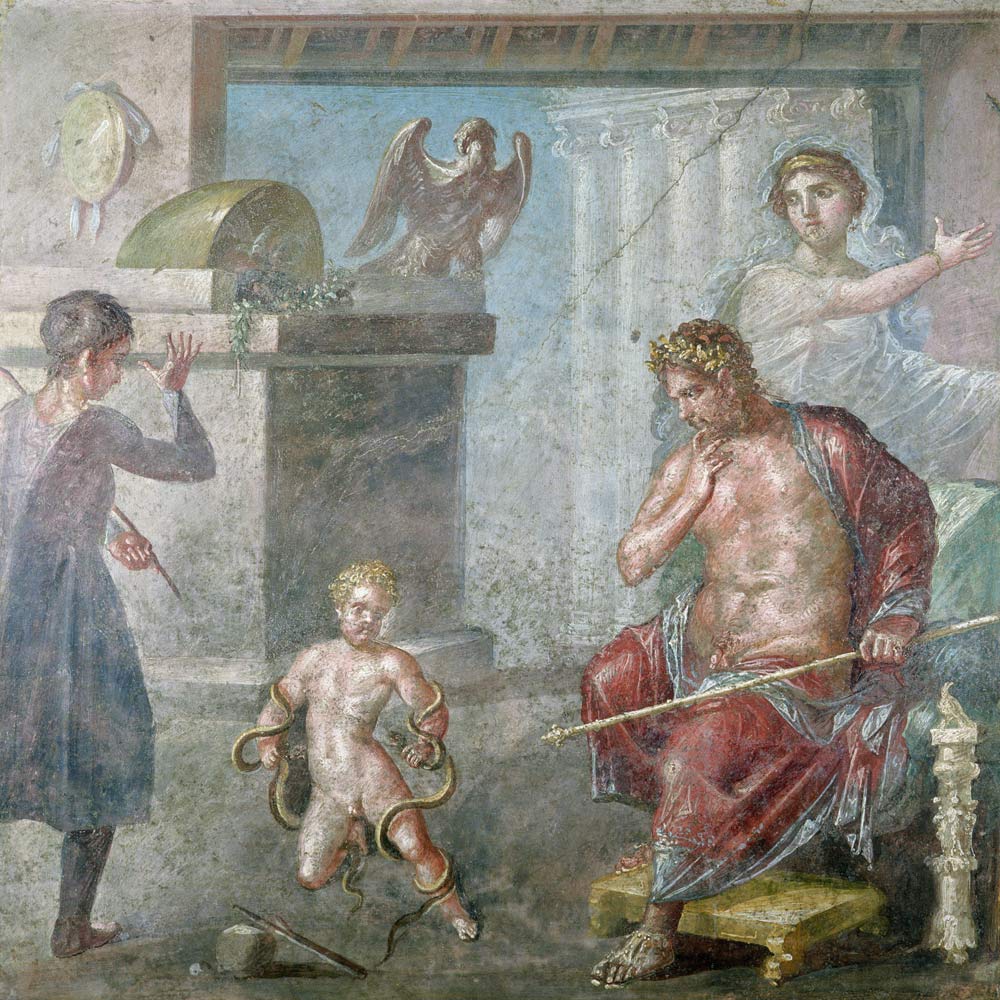 Hercules strangling the serpents as a child, Casa dei Vettii de Roman