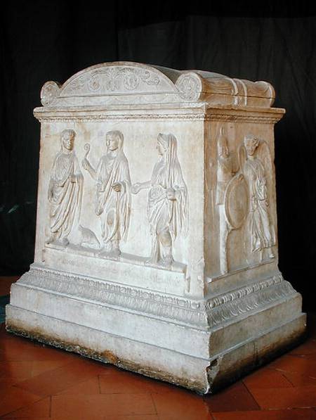Altar dedicated to the lares of Augustus (63 BC-AD 14) de Roman