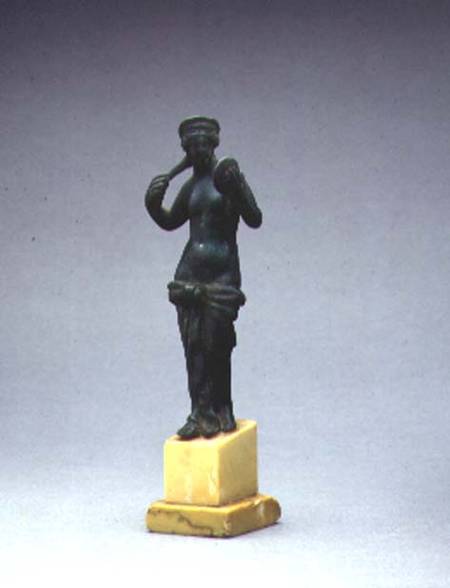 Bronze figure of Venus holding a mirror de Roman