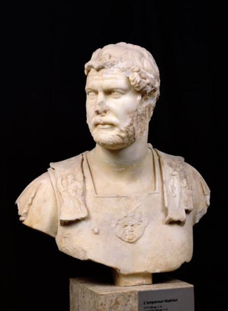 Bust of Emperor Hadrian (76-138) found in Crete de Roman