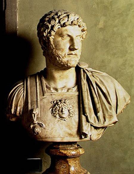 Bust of Emperor Hadrian (76-138 AD) de Roman