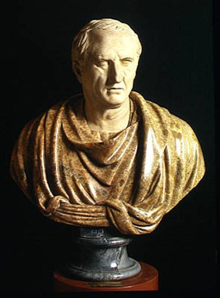 Bust of Marcus Tullius Cicero (106-43 BC) (marble & stone) de Roman