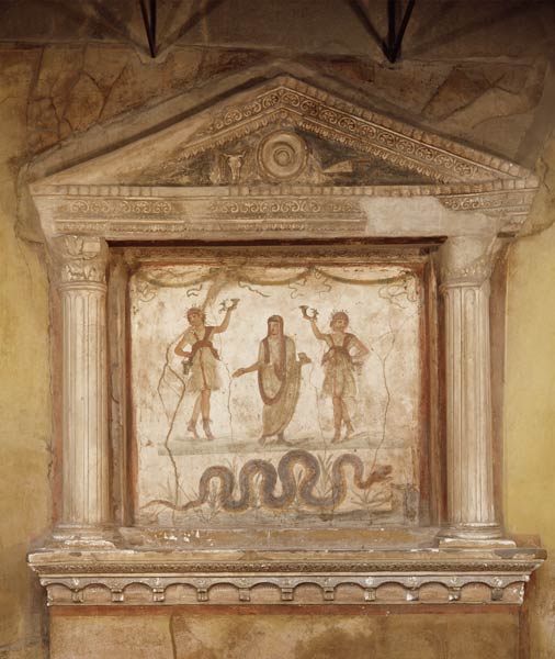 Household shrine, from the Casa dei Vetti House of the Vettii) de Roman