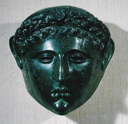 Mask from a parade helmet, from Hirchova, Romania de Roman