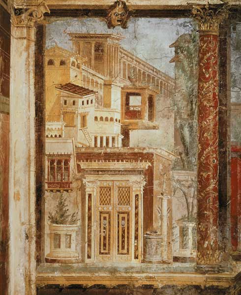 Panel from Cubiculum from the bedroom of the villa of P Fannius at Boscoreale, Pompeii de Roman