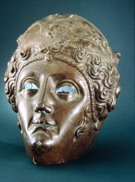 Parade mask worn by soldiers representing Amazons de Roman