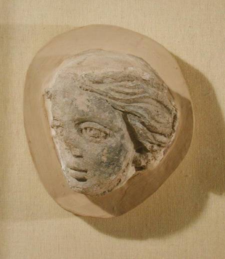 Relief depicting the head of a woman, from Tunisia de Roman