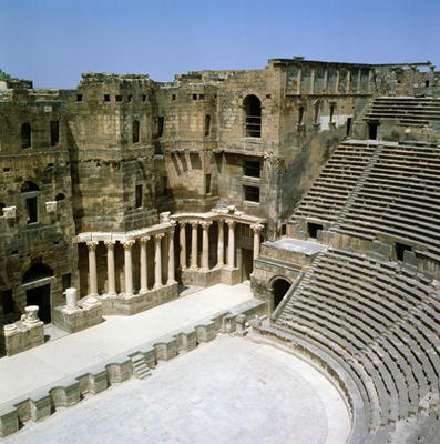 Roman theatre at Bosra (Busra), Syria, ancient capital of the province of Arabia, c.5th century (pho de Roman
