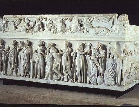 Sarcophagus with frieze of the Nine Muses de Roman