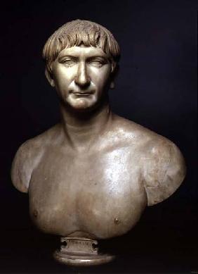 Portrait bust of emperor Trajan (53-117 AD) 1st-2nd century AD