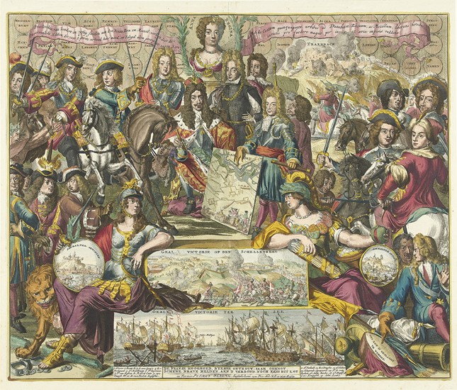 Allegory of the victory of the Allies in 1704 de Romeyn de Hooghe