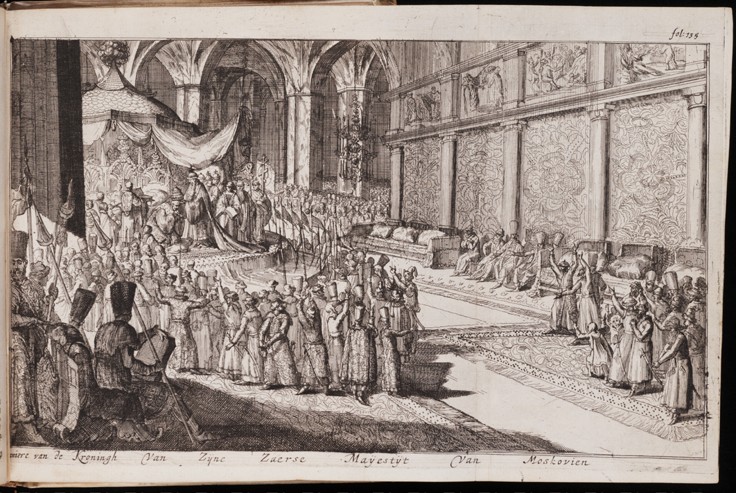 A scene at the royal court of Tsar Alexis Mikhailovich de Romeyn de Hooghe