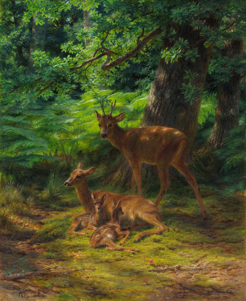 Deer in Repose de Rosa Bonheur