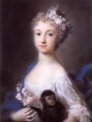 Girl with a monkey de Rosalba Giovanna Carriera