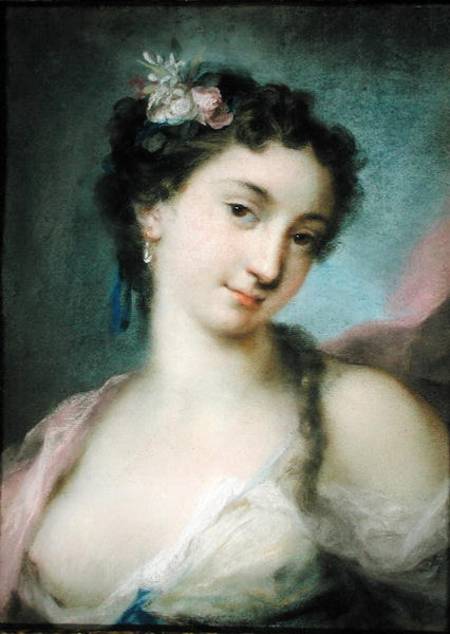 Portrait of a Lady as Flora de Rosalba Giovanna Carriera