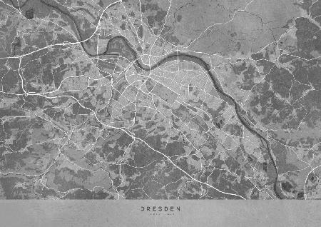 Gray vintage map of Dresden Germany