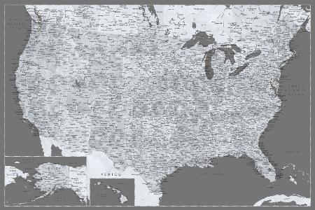 Highly detailed map of the United States, Paolo