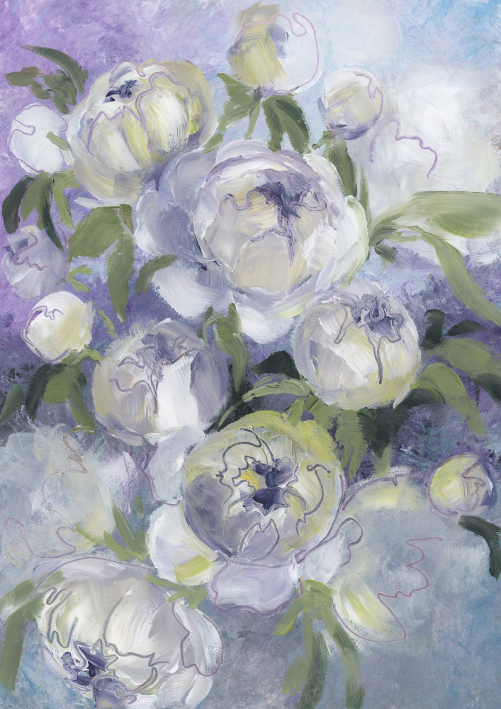 Sady painterly florals in violet de Rosana Laiz Blursbyai