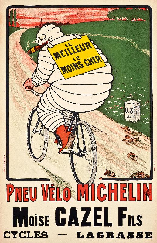 Werbeplakat für Reifen von Michelin. de Marius Rossillon