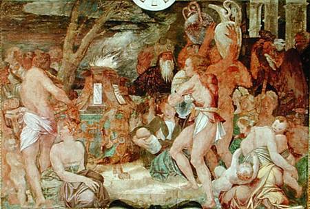 The Catanaean Twins, Anapias and Amphinamus at the Sacrificial Altar de Rosso Fiorentino