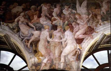 Goddesses Dancing, detail of decorative scheme in the Gallery of Francis I de Rosso Fiorentino