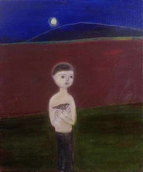 Boy in the Moonlight, 2002 acrylic on canvas)  de Roya  Salari