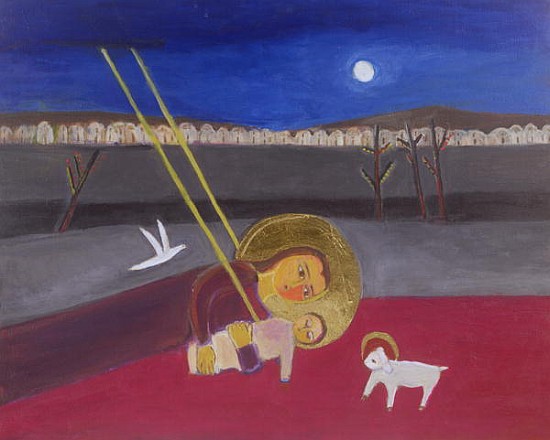Mother and Child at Mazar, 2002 (acrylic on canvas)  de Roya  Salari