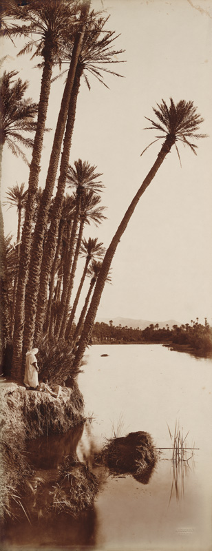 Arabs on the riverbank de Rudolf Franz Lehnert