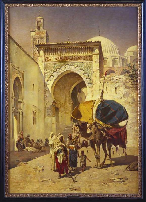 Eine arabische Straßenszene. de Rudolf Gustav Müller Wiesbaden