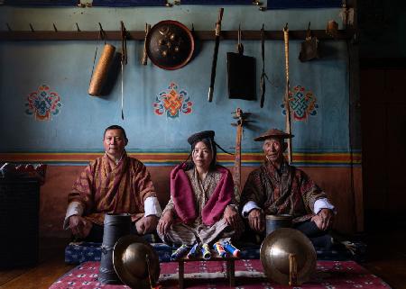 A Moment in Time: Portrait of a Bhutan farmer family near Paro