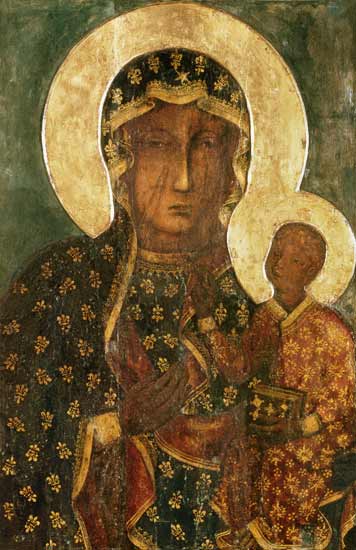 The Black Madonna of Jasna Gora, Byzantine-Russian icon de Russian School
