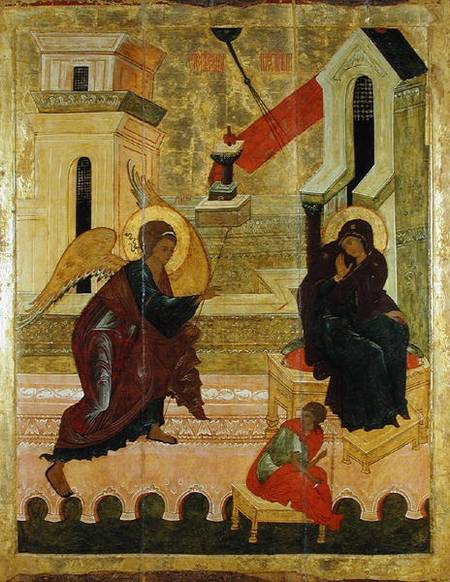 Icon depicting the Annunciation de Russian School