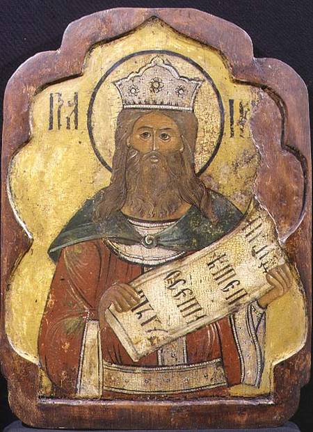 King David, icon, Ukrainian de Russian School