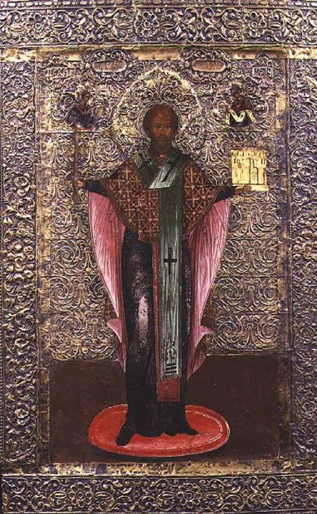 St. Nicholas of Mozhaisk, icon de Russian School