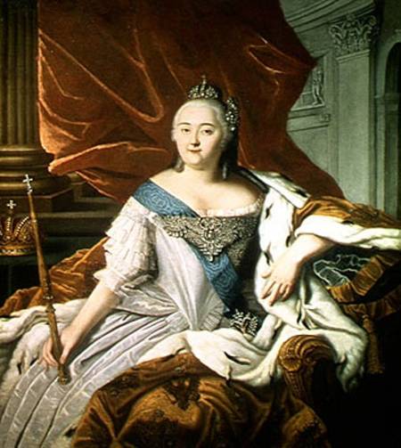 Portrait of Elizabeth Petrovna (1709-62) Empress of Russia de Russian School