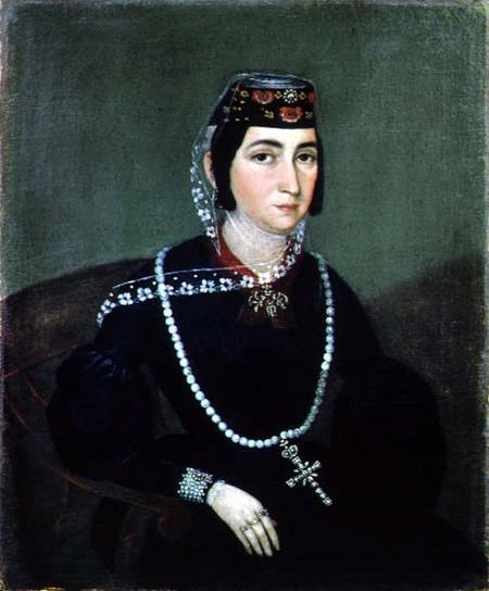 Portrait of Princess Salome Chavchavadze de Russian School