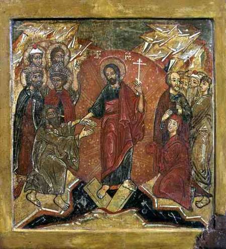 The Resurrection and The Descent into Hell (Anastasis) de Russian School