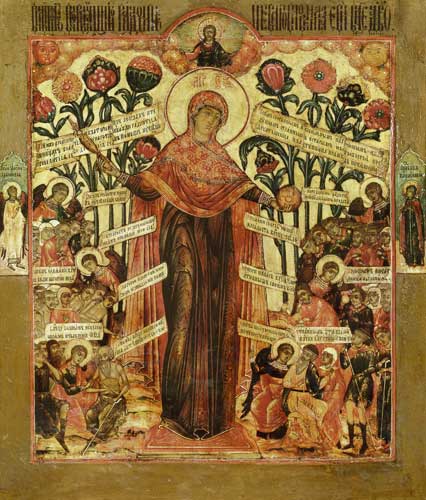 Virgin of the Rose de Russian School