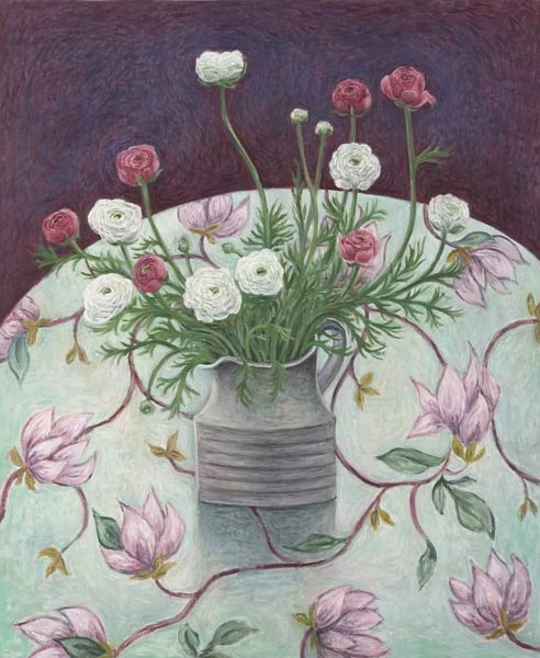 Flowers on Flowers, 2003 (oil on canvas)  de Ruth  Addinall
