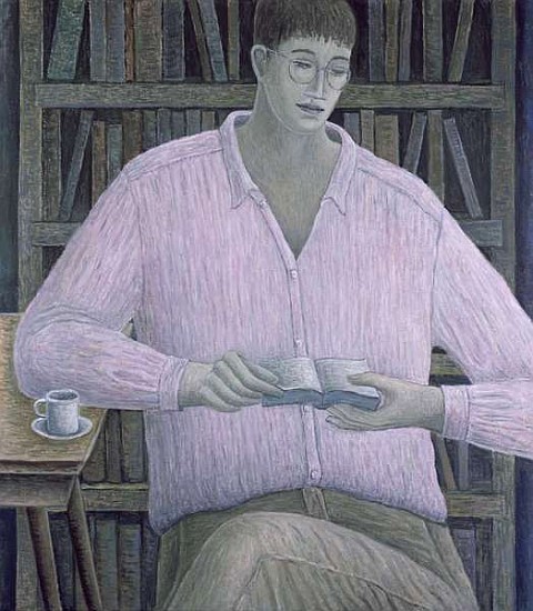 Man Reading, 1998 (oil on canvas)  de Ruth  Addinall