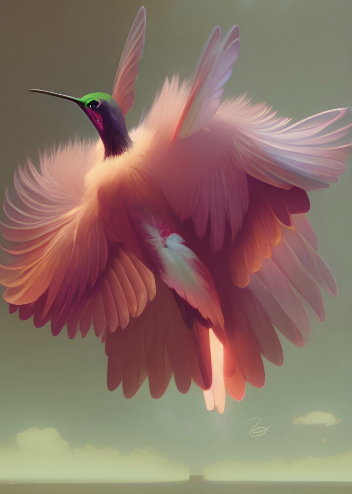 Humming Bird with Pink Wings de Ruth Day