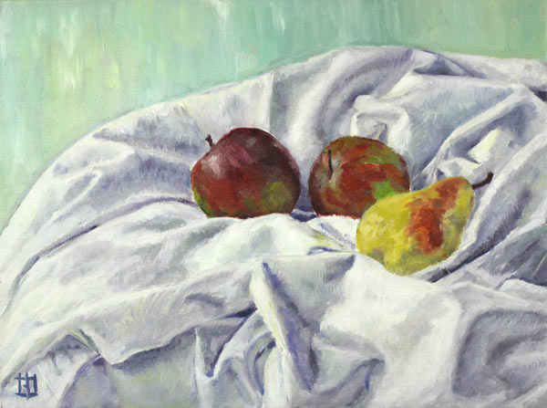 Stilleben Äpfel Birne de Sabine Oel-Cocco