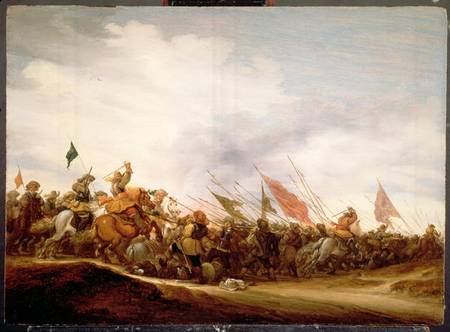 A Battle Scene de Salomon van Ruisdael or Ruysdael