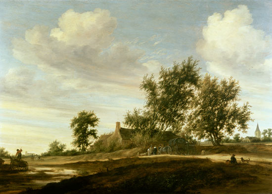Extensive wooded landscape de Salomon van Ruisdael or Ruysdael