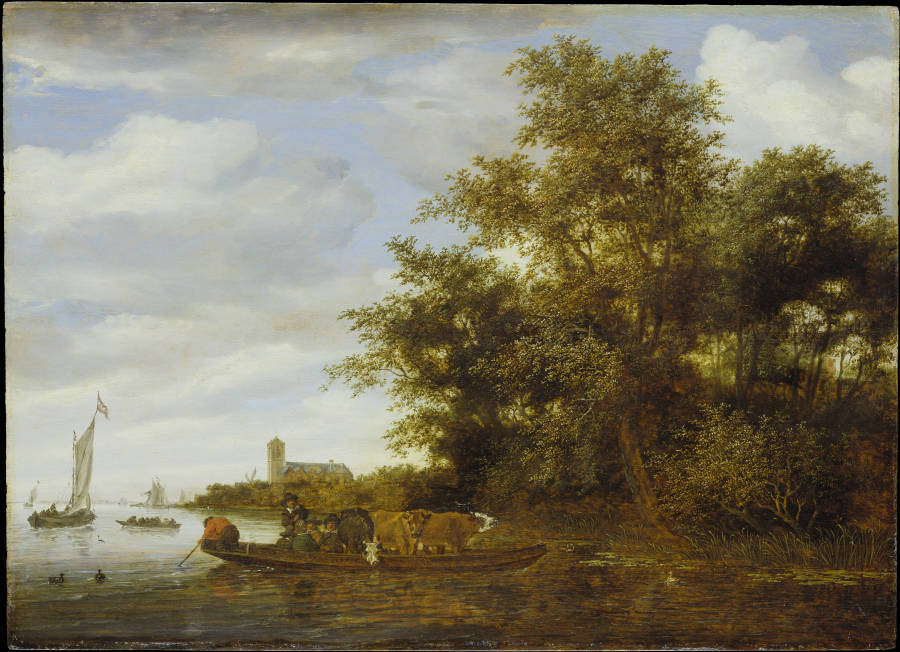 River Landscape with Ferry de Salomon van Ruysdael